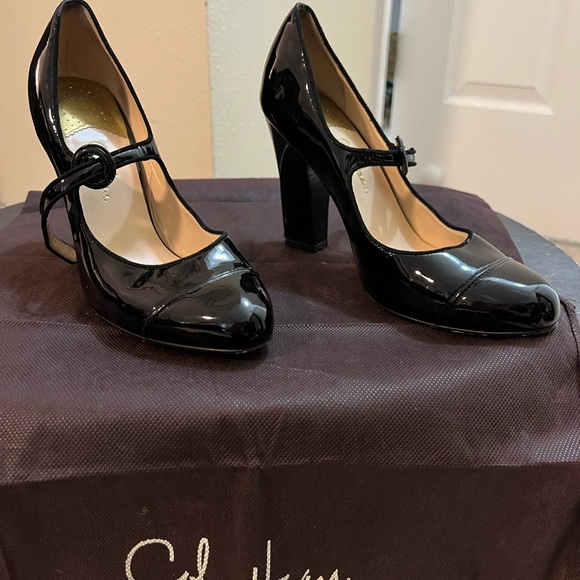 Very gently used with dust bag COLE HAAN black patent high heel Maryjane size 8 - Picture 4 of 6